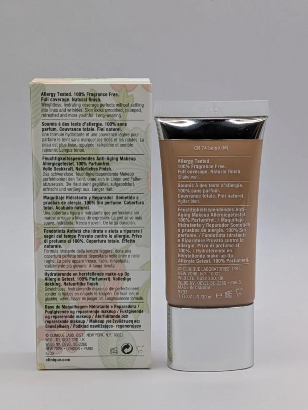 Clinique CN 74 Beige Even Better Refresh Foundation 1 oz Full Size